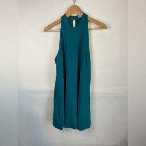 Lovers + Friends Lily Mini Dress Teal Green Halter Top Neckline Cocktail Dress S